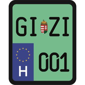 License plate sticker for scooter (GIZI-001)