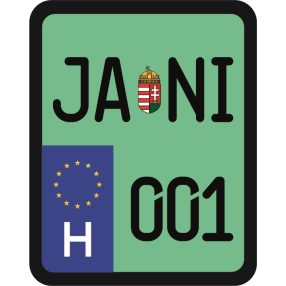 License plate sticker for scooter (JANI-001)