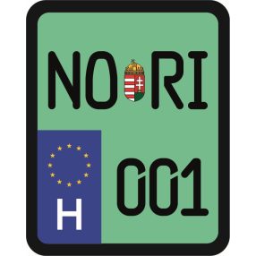 Rendszám matrica rollerre (NORI-001)