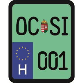 Rendszám matrica rollerre (OCSI-001)