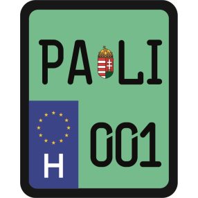 Rendszám matrica rollerre (PALI-001)