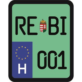 Rendszám matrica rollerre (REBI-001)