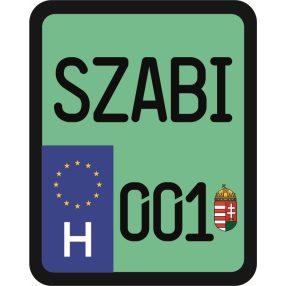 Rendszám matrica rollerre (SZABI-001)