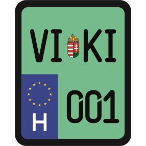 Rendszám matrica rollerre (VIKI-001)