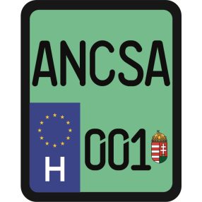 Rendszám matrica rollerre (ANCSA-001)