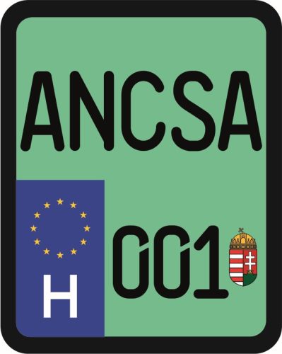 License plate sticker for scooter (ANCSA-001)