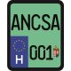 License plate sticker for scooter (ANCSA-001)