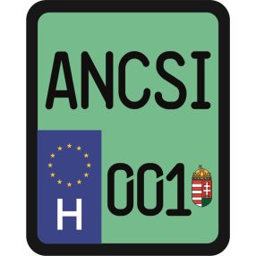Rendszám matrica rollerre (ANCSI-001)