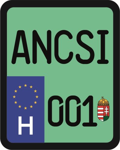License plate sticker for scooter (ANCSI-001)