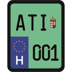 Rendszám matrica rollerre (ATI-001)