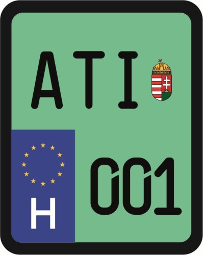 License plate sticker for scooter (ATI-001)