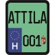 License plate sticker for scooter (ATTILA-001)