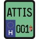 License plate sticker for scooter (ATTIS-001)