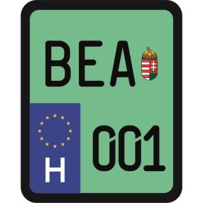 License plate sticker for scooter (BEA-001)
