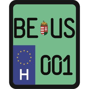 License plate sticker for scooter (BEUS-001)