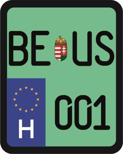 License plate sticker for scooter (BEUS-001)