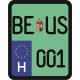 License plate sticker for scooter (BEUS-001)