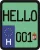 License plate sticker for scooter (HELLO-001)
