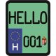 Rendszám matrica rollerre (HELLO-001)