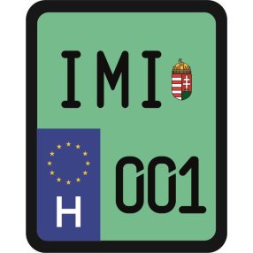 License plate sticker for scooter (IMI-001)
