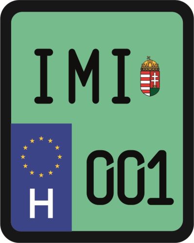 License plate sticker for scooter (IMI-001)