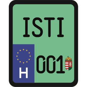 License plate sticker for scooter (ISTI-001)