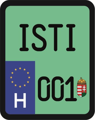 License plate sticker for scooter (ISTI-001)