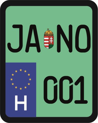 License plate sticker for scooter (JANO-001)