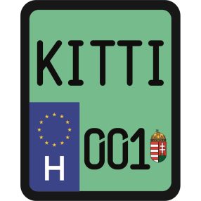 License plate sticker for scooter (KITTI-001)