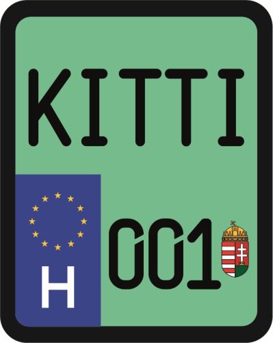 License plate sticker for scooter (KITTI-001)
