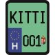 License plate sticker for scooter (KITTI-001)
