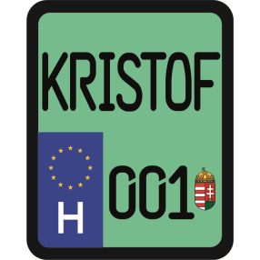License plate sticker for scooter (KRISTOF-001)