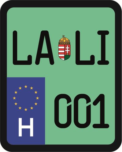 License plate sticker for scooter (LALI-001)