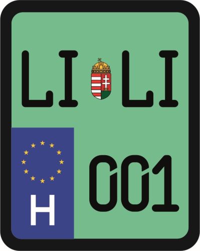License plate sticker for scooter (LILI-001)