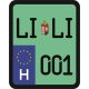License plate sticker for scooter (LILI-001)