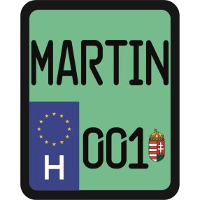 License plate sticker for scooter (MARTIN-001)