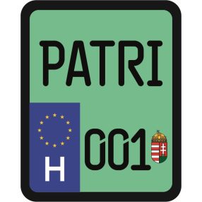License plate sticker for scooter (PATRI-001)
