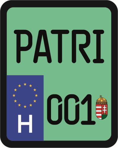 License plate sticker for scooter (PATRI-001)
