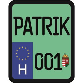 License plate sticker for scooter (PATRIK-001)
