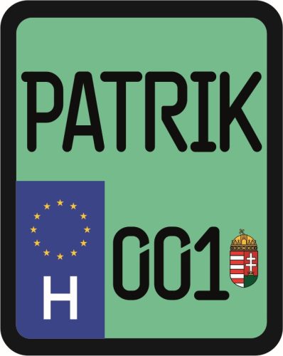 License plate sticker for scooter (PATRIK-001)