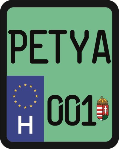License plate sticker for scooter (PETYA-001)