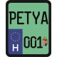 License plate sticker for scooter (PETYA-001)
