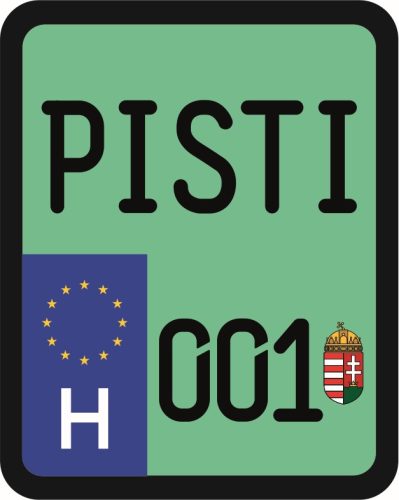 License plate sticker for scooter (PISTI-001)