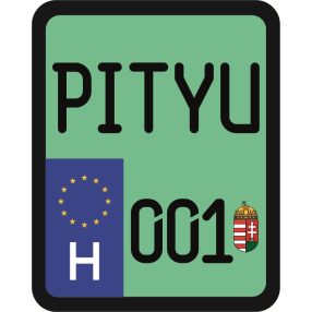 License plate sticker for scooter (PITYU-001)