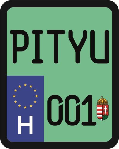 License plate sticker for scooter (PITYU-001)