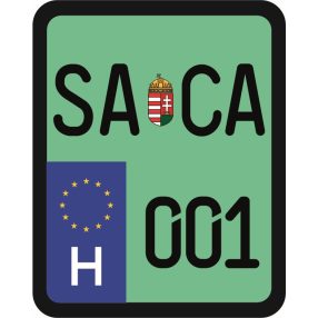 License plate sticker for scooter (SACA-001)