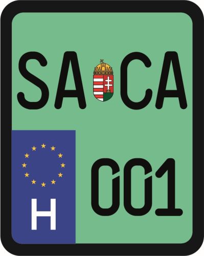 License plate sticker for scooter (SACA-001)