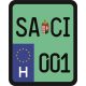 License plate sticker for scooter (SACI-001)