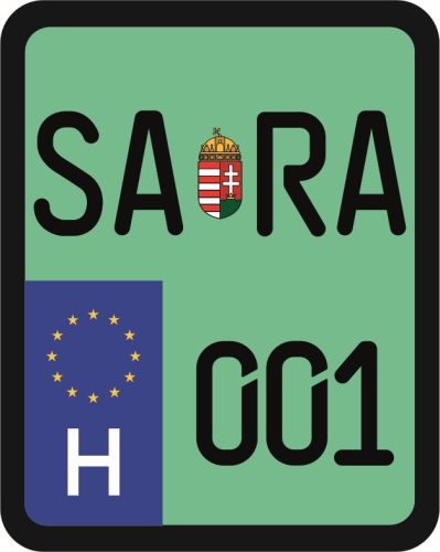 License plate sticker for scooter (SARA-001)