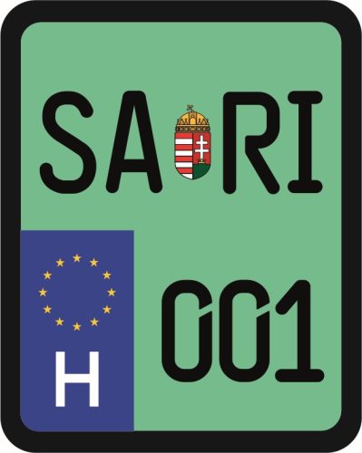 License plate sticker for scooter (SARI-001)